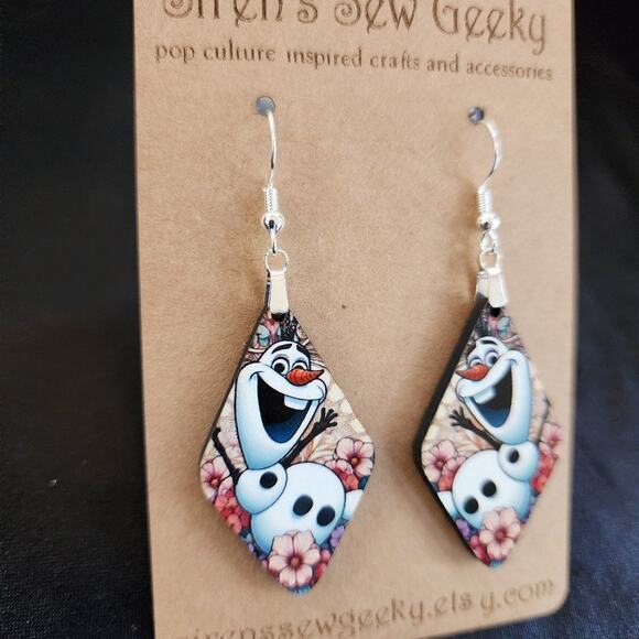 Olaf Frozen Snowman Disney Earrings - Picture 2 of 4